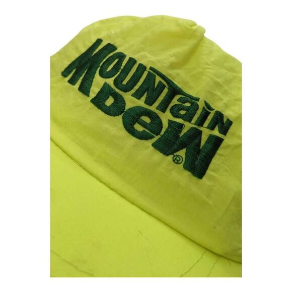 Vintage Mountain Dew Nylon Florescent Snapback Hat‎ Baseball Cap Neon - Picture 2 of 4